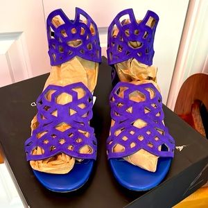 Brian Atwood Gladiator Suede Sandals